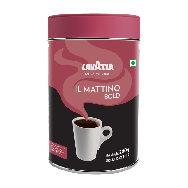 Lavazza Mattino Bold |Pure Ground Coffee | Blend of Arabica & Robusta| Medium Roast Roast & Ground Coffee