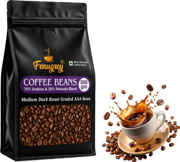 Fenugrey 70% Arabica & 30% Robusta Blean 500 gm AAA Grade Freshly Roasted coffee Beans Coffee Beans