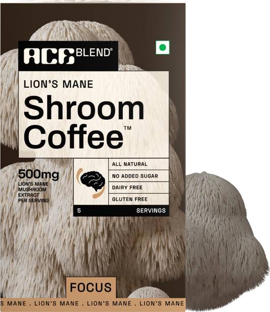 Ace Blend Lions Mane Shroom Blend (5 Serves) | 500mg Mushroom Extract | KSM-66 Ashwagandha Instant Coffee