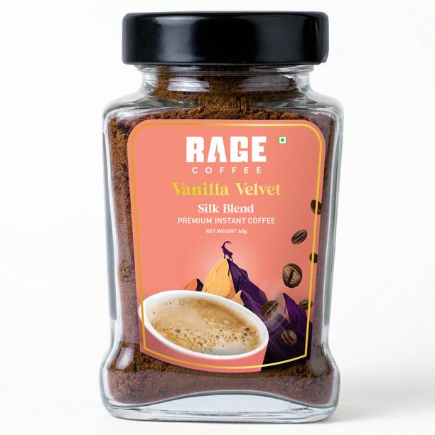 RAGE Flavoured Instant Coffee | Vanilla Velvet Silk Blend 50 GMs | 100% Pure Coffee Instant Coffee