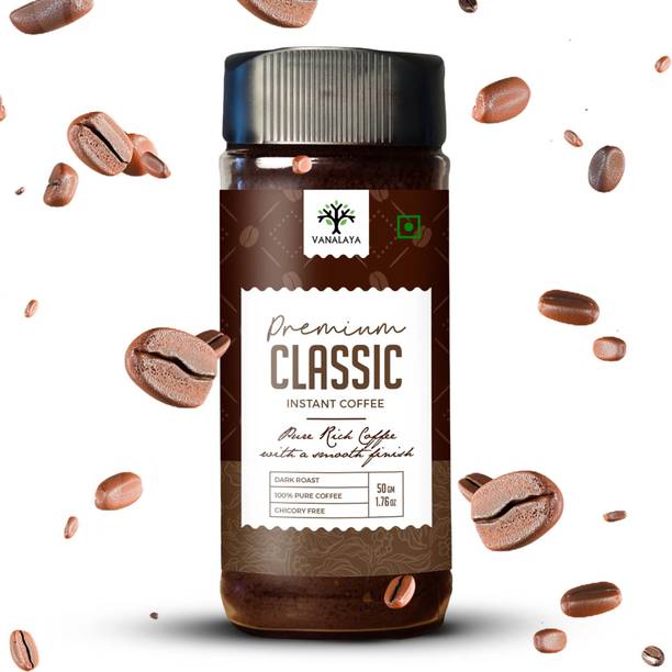 Vanalaya Premium Classic Instant Coffee, Black Coffee Powder With Rich Aroma & Taste For Weight Loss, Stress Relief Instant Coffee