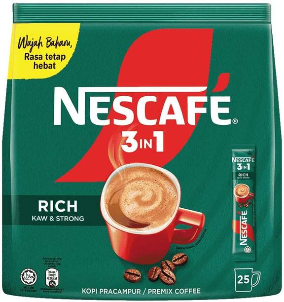 Nescafe 3 In1 Rich Premix Coffee 25 Sticks Instant Coffee
