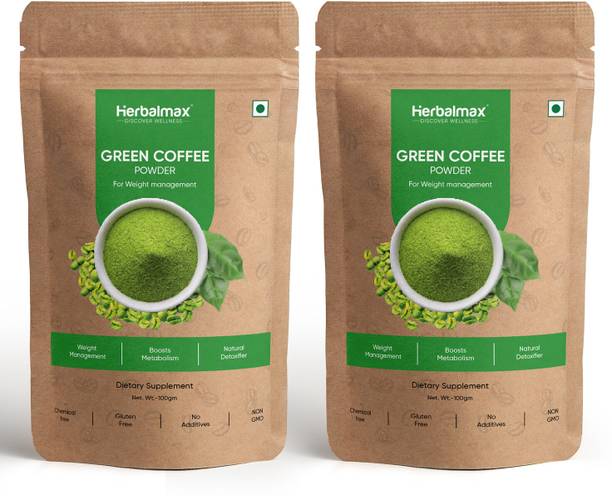 Herbal max Organic Green Coffee beans Powder for Weight Loss Management | Instant Coffee Instant Coffee
