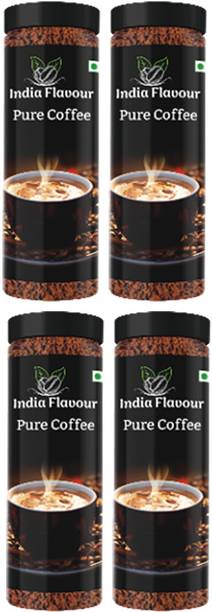 India Flavour Instant Black Coffee 50 cups in 100gm | Agglomerated Coffee Powder, No Chicory Instant Coffee