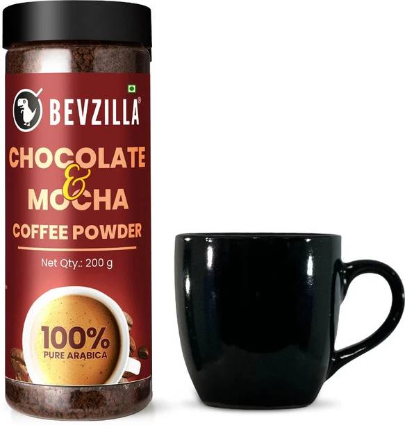 Bevzilla 200 Gram Chocolate & Mocha Instant Coffee Powder with Coffee Mug Instant Coffee