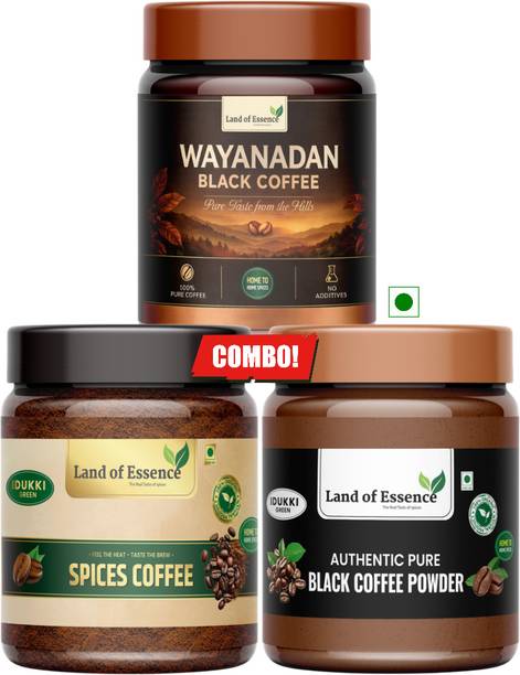 landofessence Black Coffee Spices Coffee Wayanadan Coffee Combo Pure No Additives 3 Pack Roast & Ground Coffee