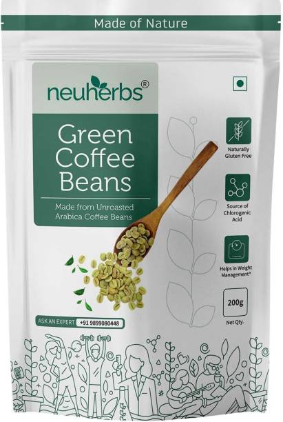 Neuherbs Organic Green Coffee beans for Weight Loss Management 200g Instant Coffee