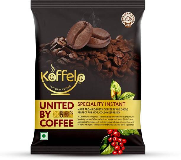 Koffelo Speciality Instant Coffee, 100% Indian Robusta Beans-Rich, Velvety & Aromatic Instant Coffee