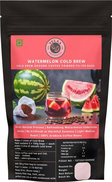 Telaa Coffee And Tea Telaa Watermelon Velvet Mist Cold Brew | Smooth Fruity Coffee | 2L Ready to Pour Roast & Ground Coffee