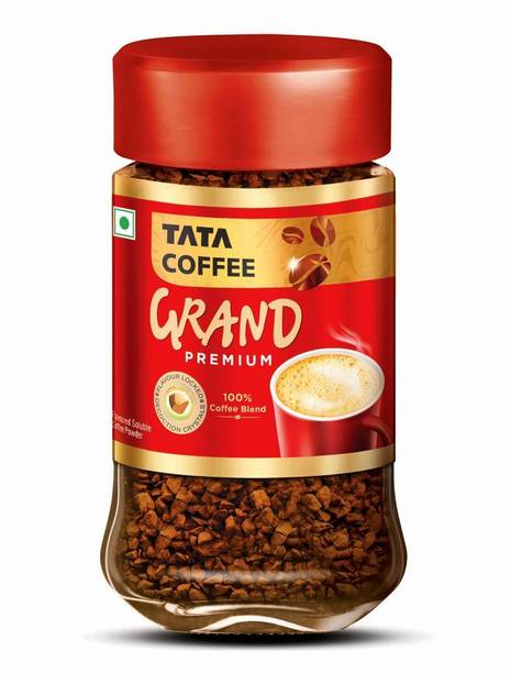 Tata Coffee Grand Premium 100% Blend With Flavour Locked Decoction Crystals Instant Coffee