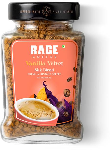 RAGE Flavoured Instant Coffee | Vanilla Velvet Silk Blend 50 GMs | 100% Pure Coffee Instant Coffee