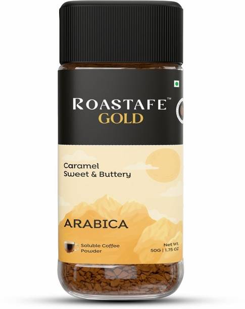 Roastafe Gold Caramel Sweet & Buttery, Pure Arabica Coffee (Hot & Cold Brew) Instant Coffee