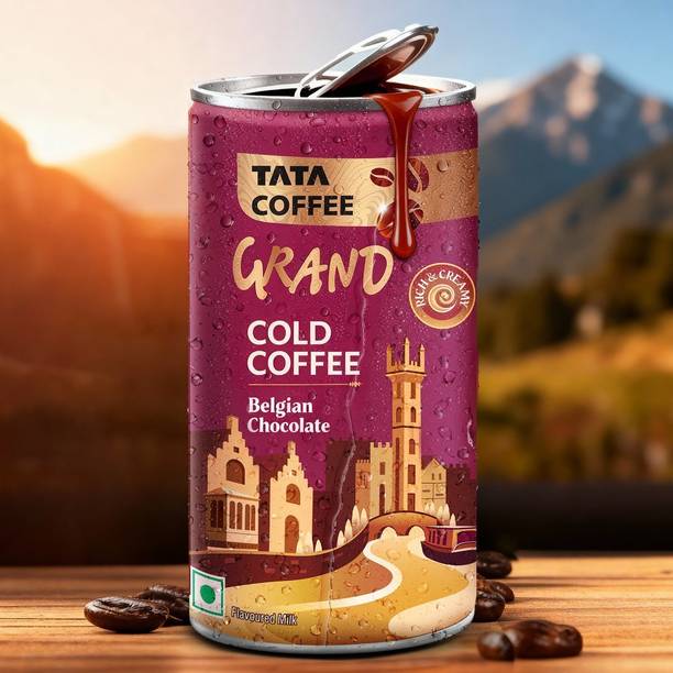 Tata Coffee Grand Belgian Chocolate Iced Coffee, Rich & Creamy, Flavoured Milk Cold Brew Coffee