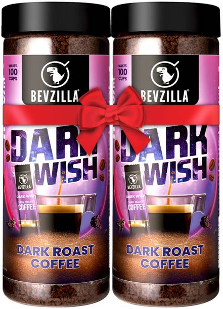 Bevzilla Pack of 2 Dark Wish Strong Coffee| Instant Coffee