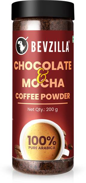 Bevzilla 200 Gram 100% Arabica Instant(Choco-Mocha)|Make 100 Cups|Hot & Cold Coffee Instant Coffee