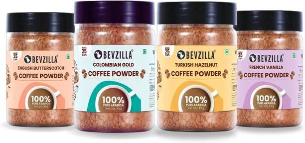 Bevzilla 50 Grams X 4 Flavoured Strong Coffee Powder Instant Coffee