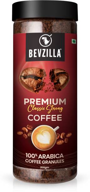 Bevzilla 100% Arabica Instant Coffee Powder - 200 Grams | Premium Coffee| Strong Coffee Instant Coffee