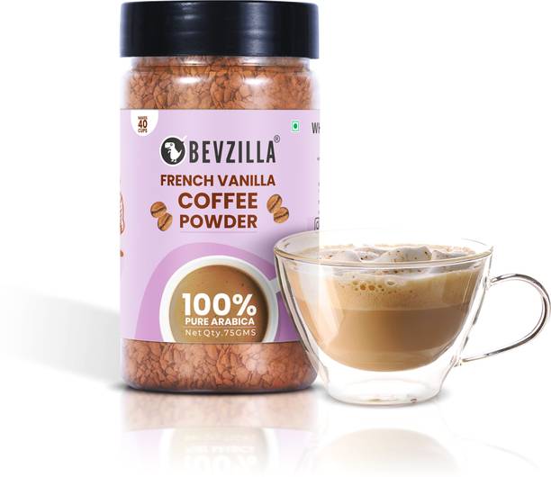 Bevzilla Powder 75 Gms French Vanilla - Premium Arabica Instant Coffee
