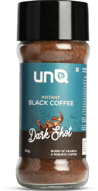 UNQ Darkshot Instant Coffee – Black Coffee |Smooth Blend |Hot or Iced |Makes 50 Cups Instant Coffee