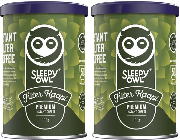 Sleepy Owl Filter Kaapi Premium Instant Coffee| Pack of 2 | 100g x 2 Instant Coffee