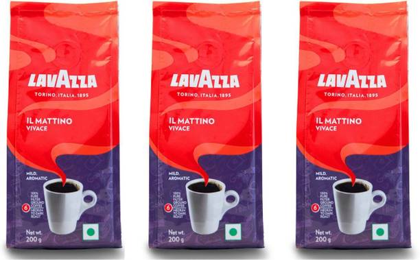Lavazza Il Mattino Vivace Pack of 3 Roast & Ground Coffee