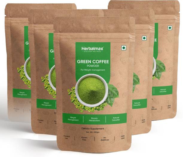 Herbal max Organic Green Coffee beans Powder for Weight Loss Management | Instant Coffee Instant Coffee