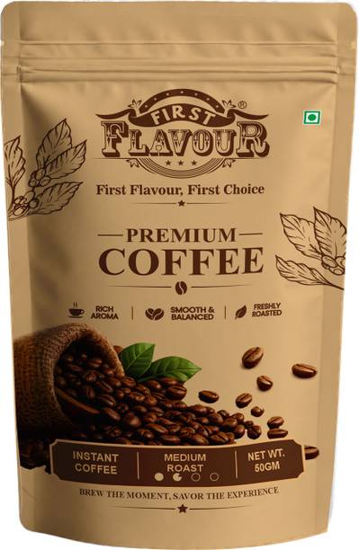 FIRST FLAVOUR Premium Instant Coffee Powder|Rich Aroma & Bold Flavour|Hot & Cold Instant Coffee