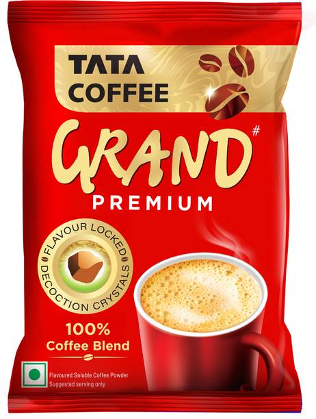Tata Coffee Grand Premium | 100% Coffee Blend | With Flavour Locked Decoction Crystals Instant Coffee