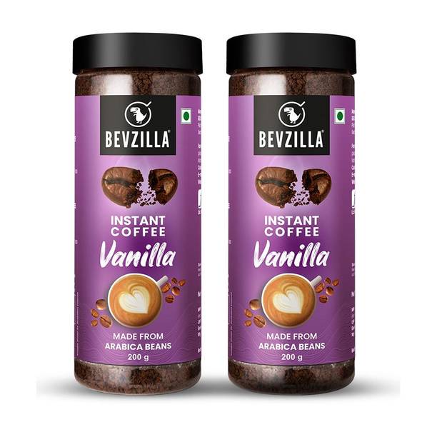 Bevzilla 200 Gram x 2 Vanilla Flavoured Instant Coffee Powder Instant Coffee