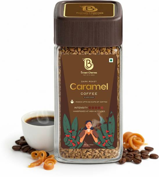 Brown Cherries Caramel Instant Coffee Granules | Medium Roast Arabica | Espresso & Latte Instant Coffee