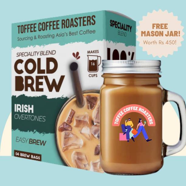 Toffee Coffee Roasters Irish Cold Brew with Free Mason Jar|100% Arabica Coffee Cold Brew Coffee