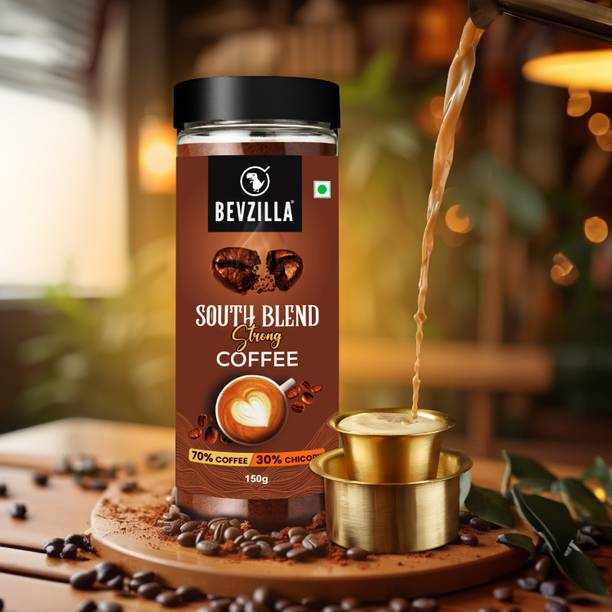 Bevzilla Instant Filter Coffee Powder–South Blend | 70% Coffee & 30% Chicory | Instant Coffee