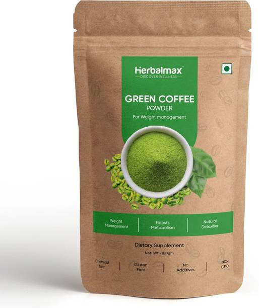 Herbal max Organic Green Coffee beans Powder for Weight Loss Management | Instant Coffee Instant Coffee