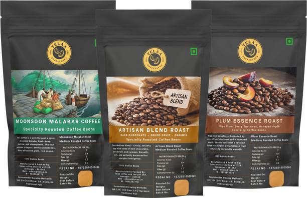 Telaa Coffee And Tea Telaa Specialty Coffee Beans | Pack of 3 Premium Arabica Blends | Fresh Roast Coffee Beans