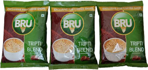 BRU TRIPTI BLEND STRONG COFFEE 200 G X 3 Instant Coffee