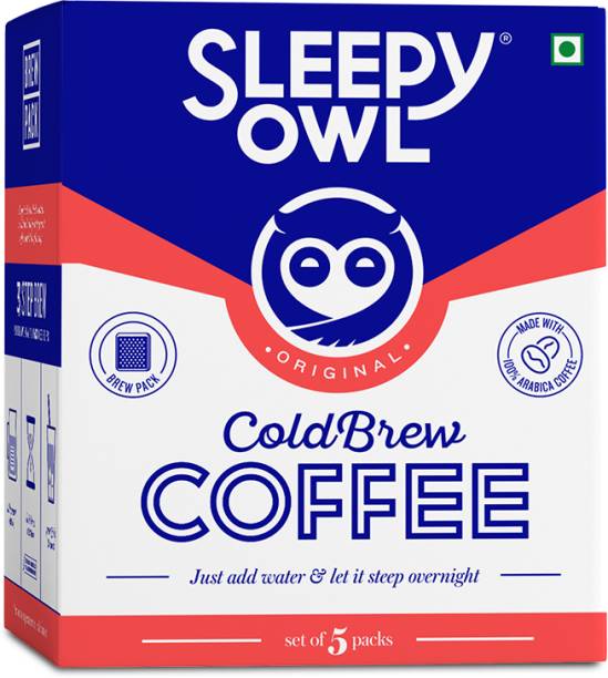 Sleepy Owl Original Cold Brew Bags | No Equipment Needed | Makes 15 Cups | 100% Arabica Instant Coffee