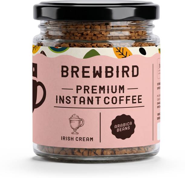 Brewbird Premium Instant Coffee Irish Cream Non Alcoholic Rich Creamy Café Style Coffee Instant Coffee