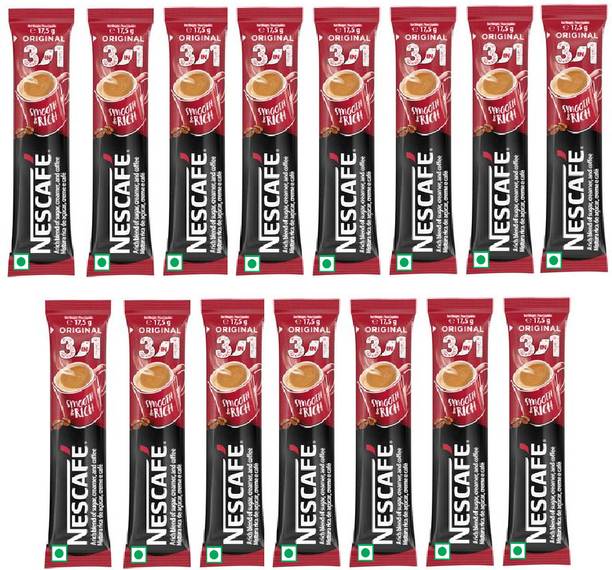 Nescafe Original 3 in 1 Instand Coffee Sachets (Pack Of 15 x 17.5g) Instant Coffee