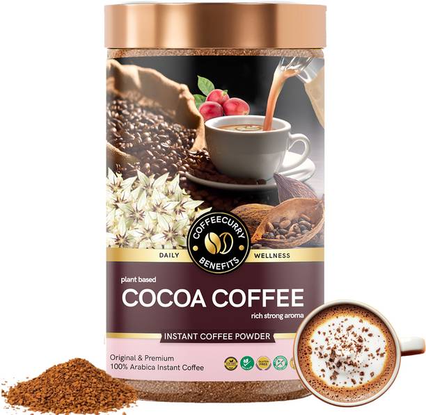 TEACURRY Cocoa Coffee (50g) For Focus & Energy | Premium Arabica Coffeecurry Coffee Instant Coffee