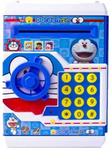 Zeus ATM Piggy Bank Mini ATM Coin Bank Electronic Money Safe Toy Kids Gift with secret code lock Coin Bank