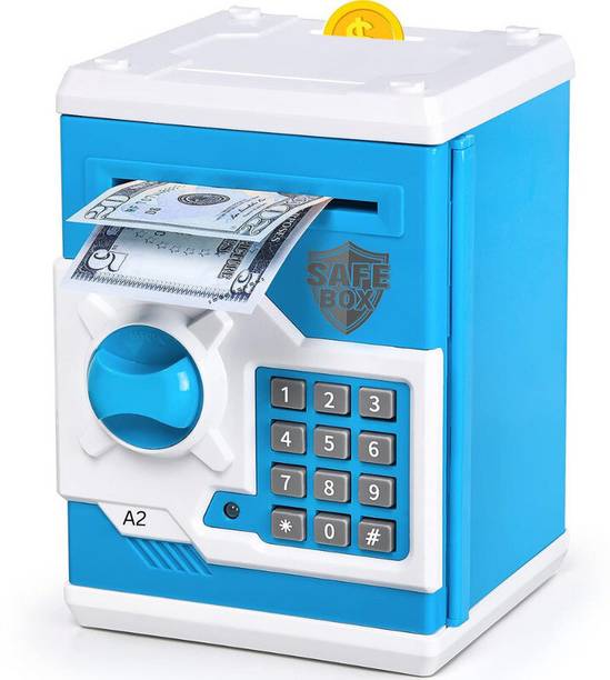 TOYACHI ATM Safe Kids Piggy Saving ATM Bank with Electronic Lock Coin Bank for Kids A47 Coin Bank