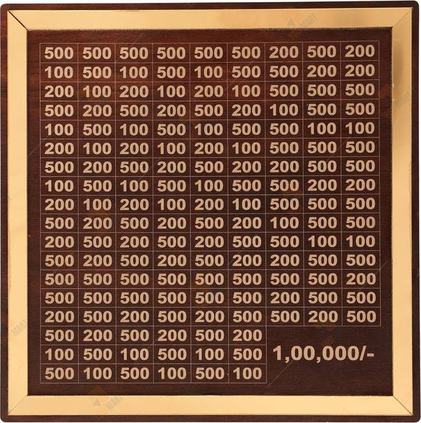 ikkubans Wooden Money Saving Box| Cash Saver Money Box with Counting Target|wooden Coin Bank