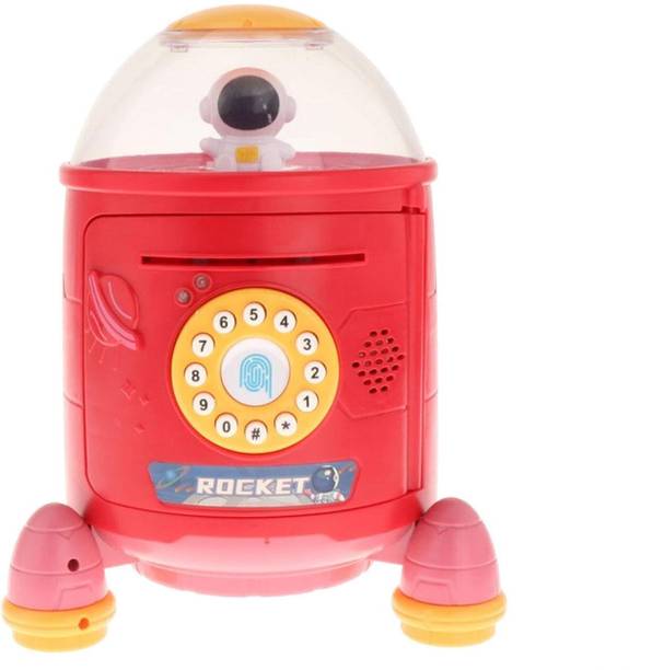 shipsify Rocket Piggy Bank for Kids Password Piggy Mini Bank ATM auto Coin Box Coin Bank