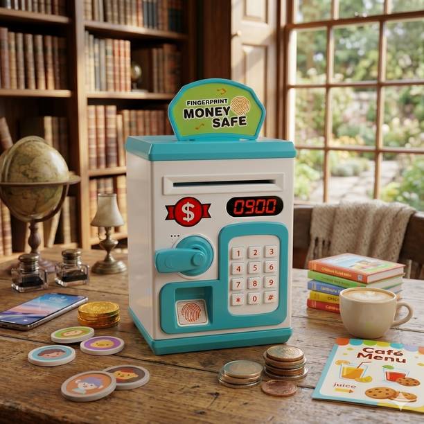 WORLD OF TINY ATM Password Piggy Bank with Lights & Sound Coin Bank