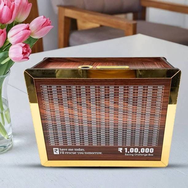 ALKA Money Saving Box | Cash Saver Money Box with Counting Target | ?1,00,000 Savings Coin Bank