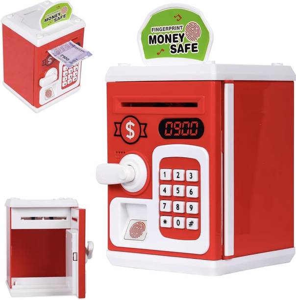 Snuggle Boxes ATM Money Bank for Boys & Girls|Piggy Bank Gullak for Kids – Password Protected Coin Bank