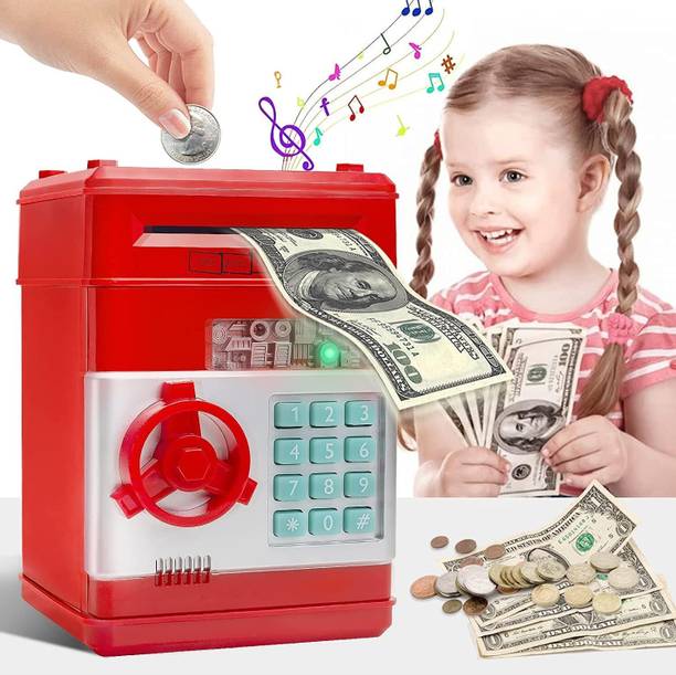 BAREPEPE Premium Piggy Bank for Kids Electronic ATM Money Machine with Password Large Coin Bank