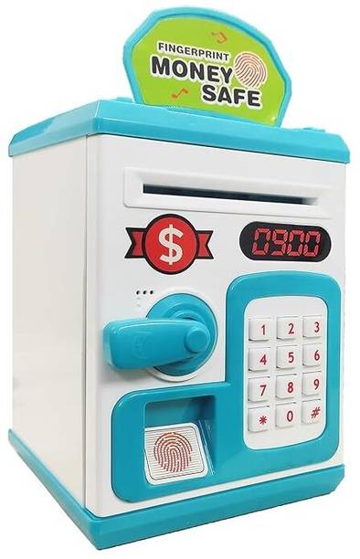 MAITRAG Kids Fingerprint Password Piggy Bank ATM Money Saving Box with Sound Coin Bank