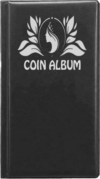 lewano Premium PU Leather Coin Storage Album (150 Coin Capacity) Coin Bank