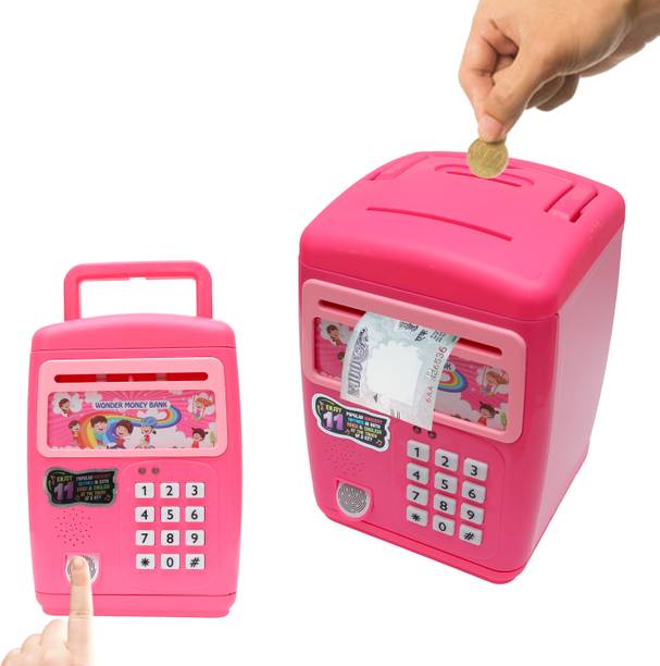 Wonder ATM Money Bank for Kids with Fingerprint Lock | Piggy Bank with Sound & Music Coin Bank